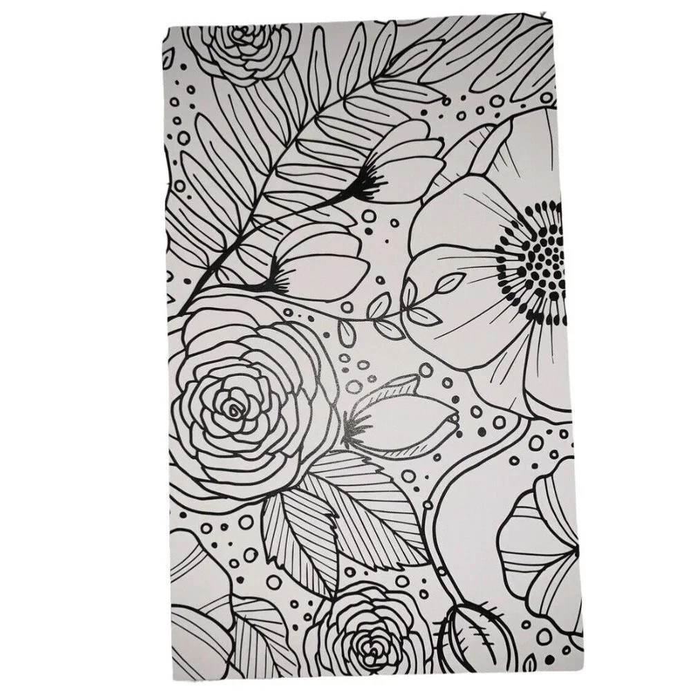 LimeLife Dashboard A5 Black White Coloring Cahier Travelers Notebook Insert
